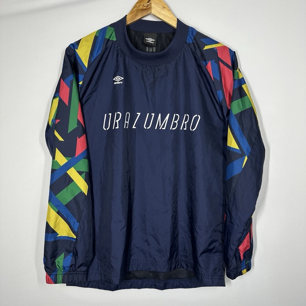 Umbro Piste vintage soccer pullover track Descente medium blue Jacket Football